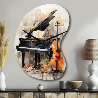 Horloge murale noire musicale
