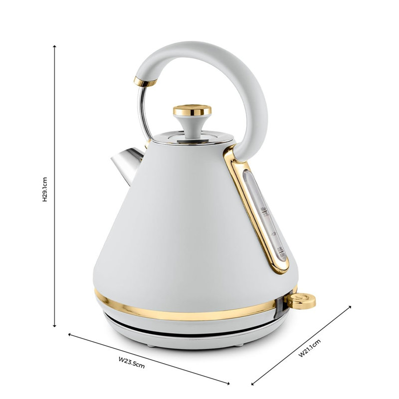 Corrigan Studio 1.7L Hot Water Dispenser, Gray/Gold