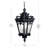 Guzzi Textured Black 3-Light Outdoor Hanging Pendant with Clear Seeded Glass-1220598662