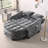 Chenille 2-seater Sofa, Double Sofa Chaise Longue-1827338632