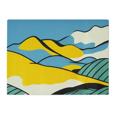 Landscape Pop Art  Glass Chopping Board