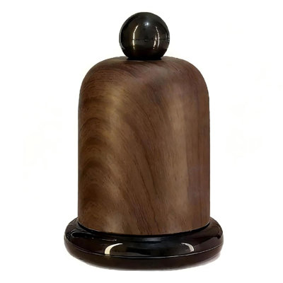 Toothpicks Holder Stainless Steel Modern Toothpick Dispenser (Walnut-colored)