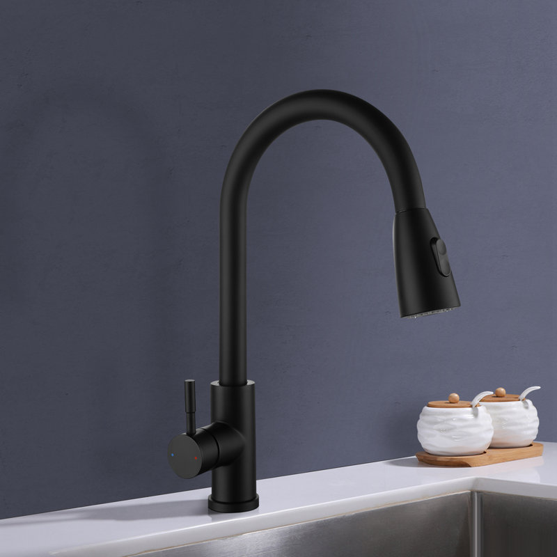 Robinet de cuisine en acier inoxydable à poignée simple Topcraft