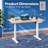 44"W Electric Height Adjustable Standing Desk with 4 Memory Presets and Hooks, Sit-Stand Office Desk for Home Office and Gaming