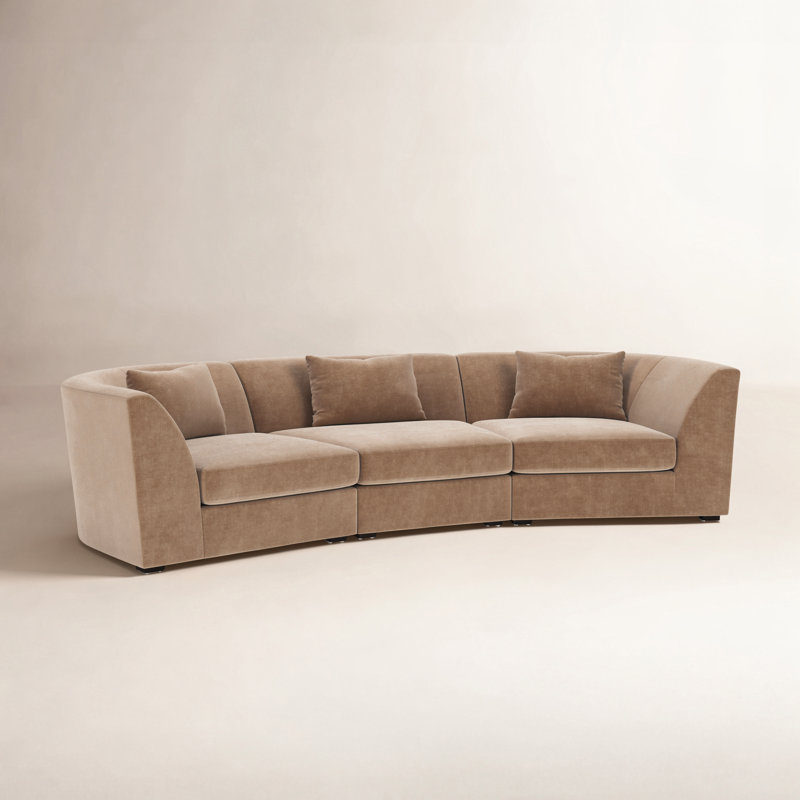 Krista 129" Modular Sofa, Andrew Cognac Performance Chenille