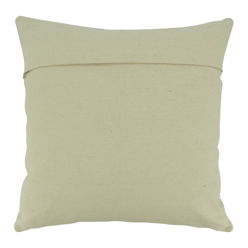 Gray Cowhide Leather Square Throw Pillow, 18"