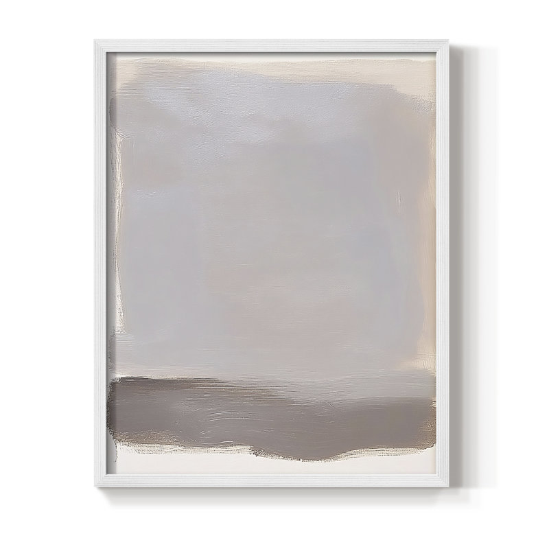ABSTRACT Series DCCXV III, reproduction encadrée - bois massif, H 21 po x l 17 po, Blanc
