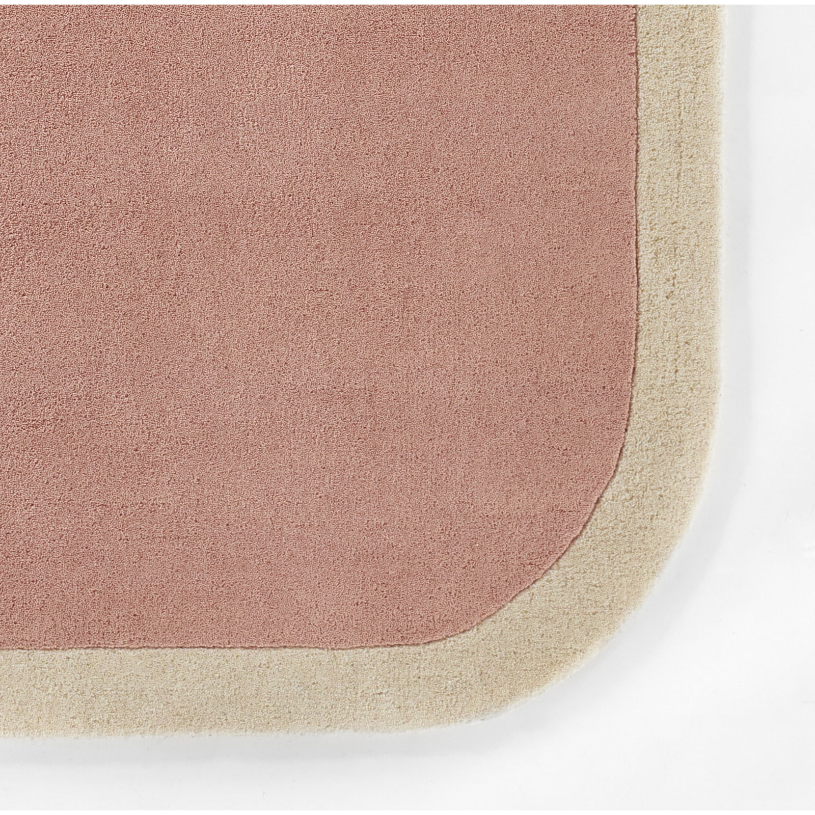 Tallulah Handmade Wool Pink Rug, Rectangle 3'6" x 5'6"