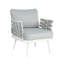 Ensemble de 2 fauteuils club en acier Mariano, blanc cassé et gris-1106739106-1106739117