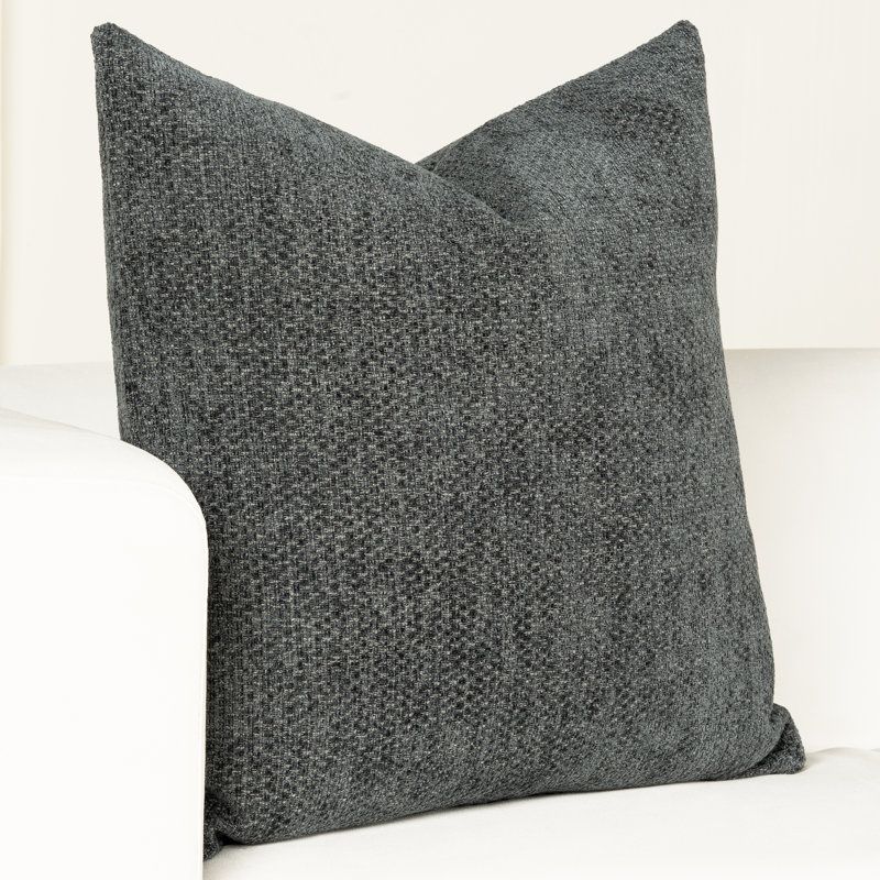 Coussin Serenity, 26 po x 26 po, polyester, Bleu foncé