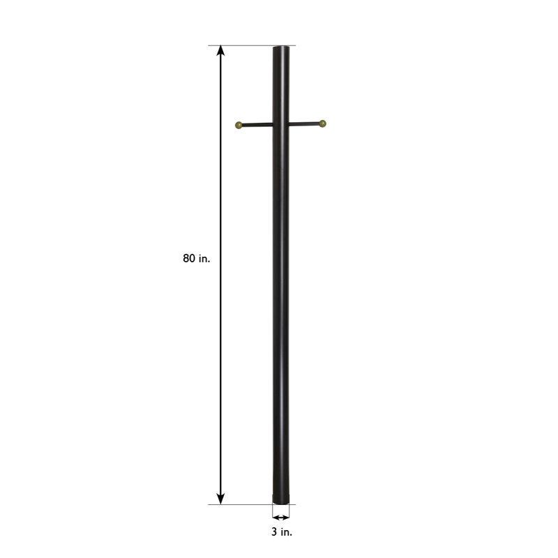 Kerys Lamp Post with Cross Arm, No, No, Bronze