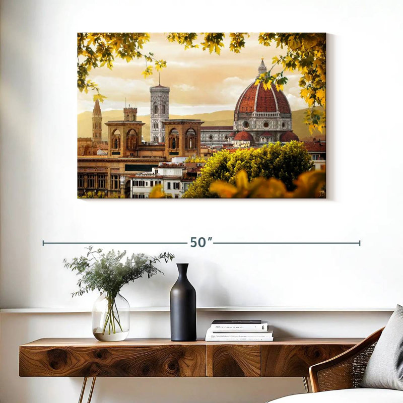 Ravi, cathédrale de Florence, automne, H 26 po x l 39 po