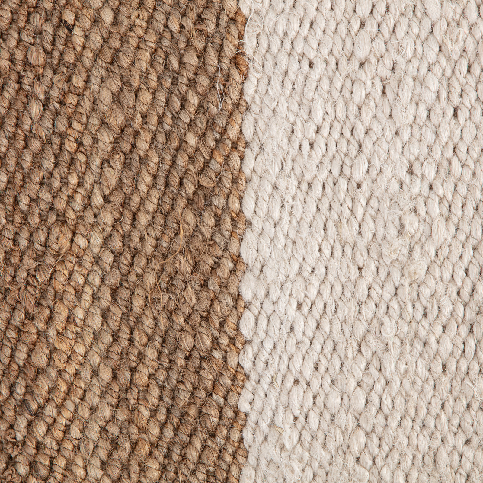Haines Jute Brown and Ivory Stripe with Fringe, Runner 2'6" x 8'