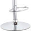 Tabouret de bar contemporain pivotant réglable avec siège et dossier rembourrés, noir
