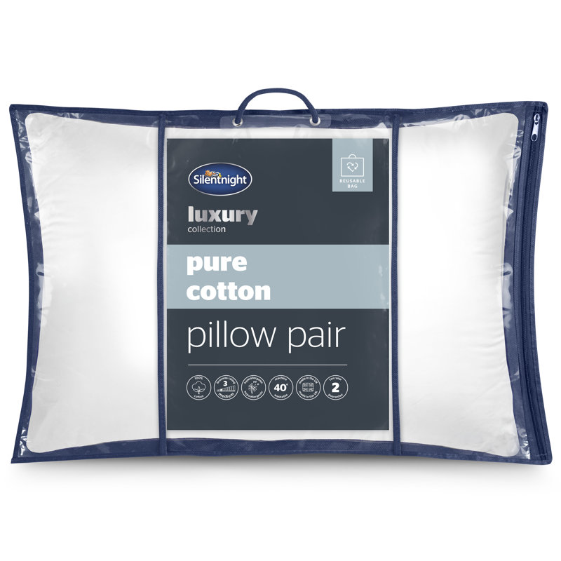 Silentnight Pure Cotton Breathable  Pillows Soft Medium Support