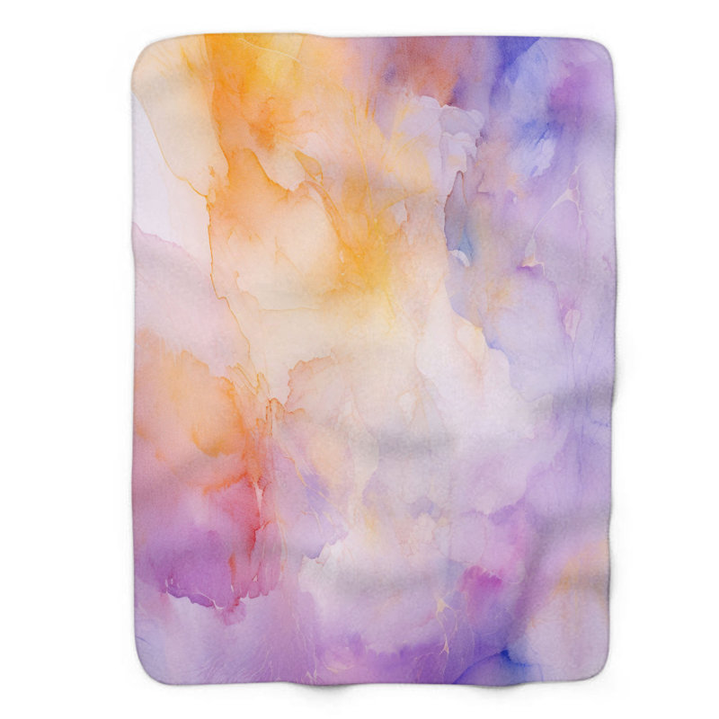Marbre violet - couverture sherpa de qualité supérieure 1 pièce, L 60 po x L 80 po