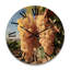 Horloge murale en bois doré Golden Grapes Vineyard I-1441810677