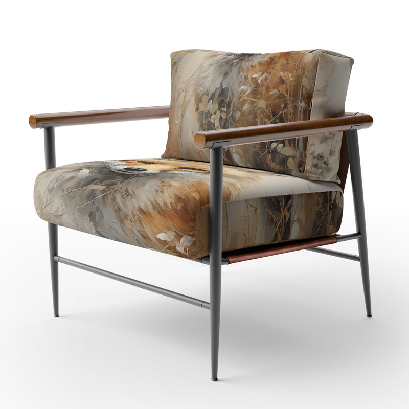 Chaise avec accoudoirs rembourrée Minimalisme, Noir