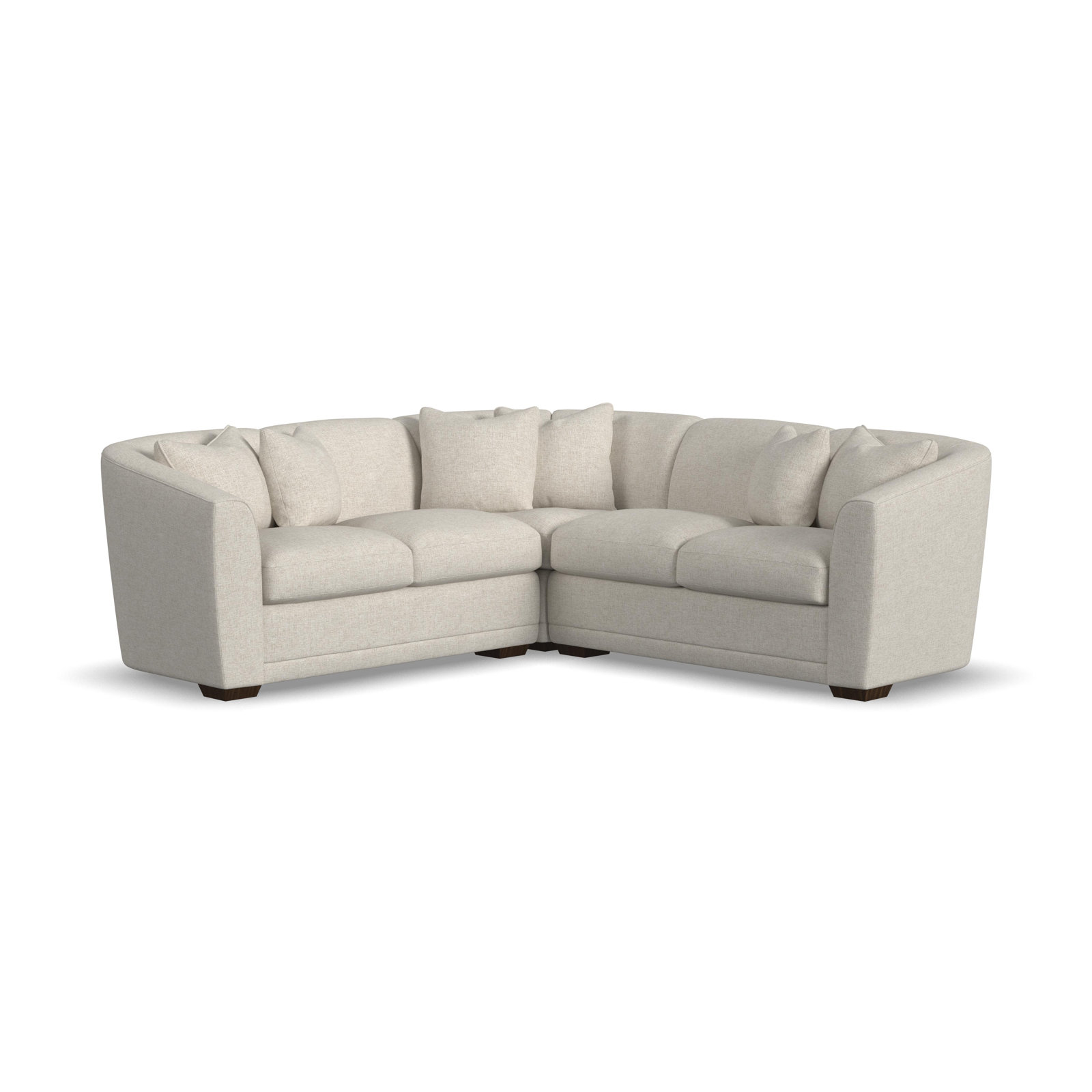 Upholstered L-Sectional, Vanilla White Revolution Performance Fabrics
