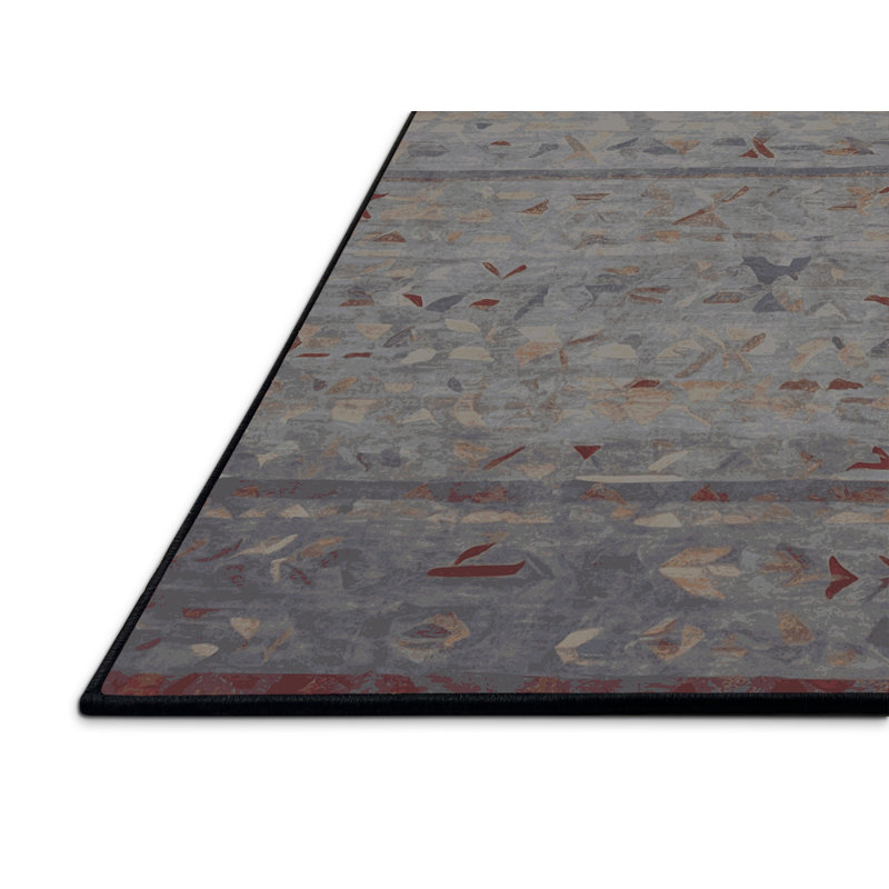 Tapis noir soyeux et moelleux, Rectangle 2 pi x 3 pi