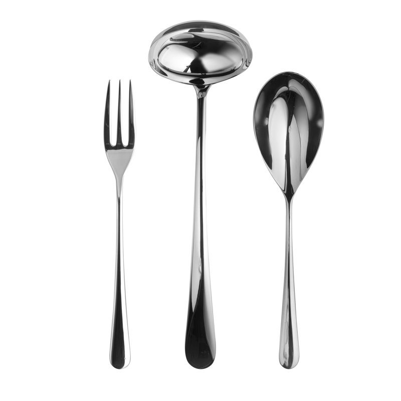 Neve 3 Piece Stainless Steel Hostess Set