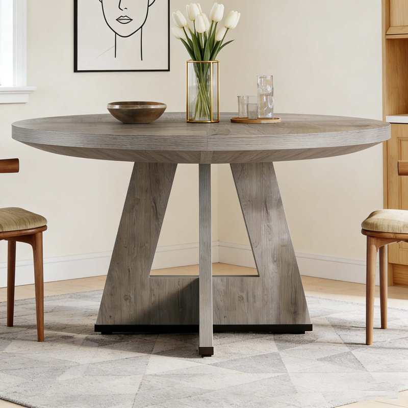 Table de salle à manger en bois, Gris
