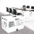16-Device Charging Station for Laptops/Tablets, Charging Cabinet for iPad/Chromebooks/Laptop Computers,White