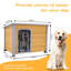 Niche pour chien dorée 45 po - bois massif doré, confortable, chaud pour les grands chiens d'hiver