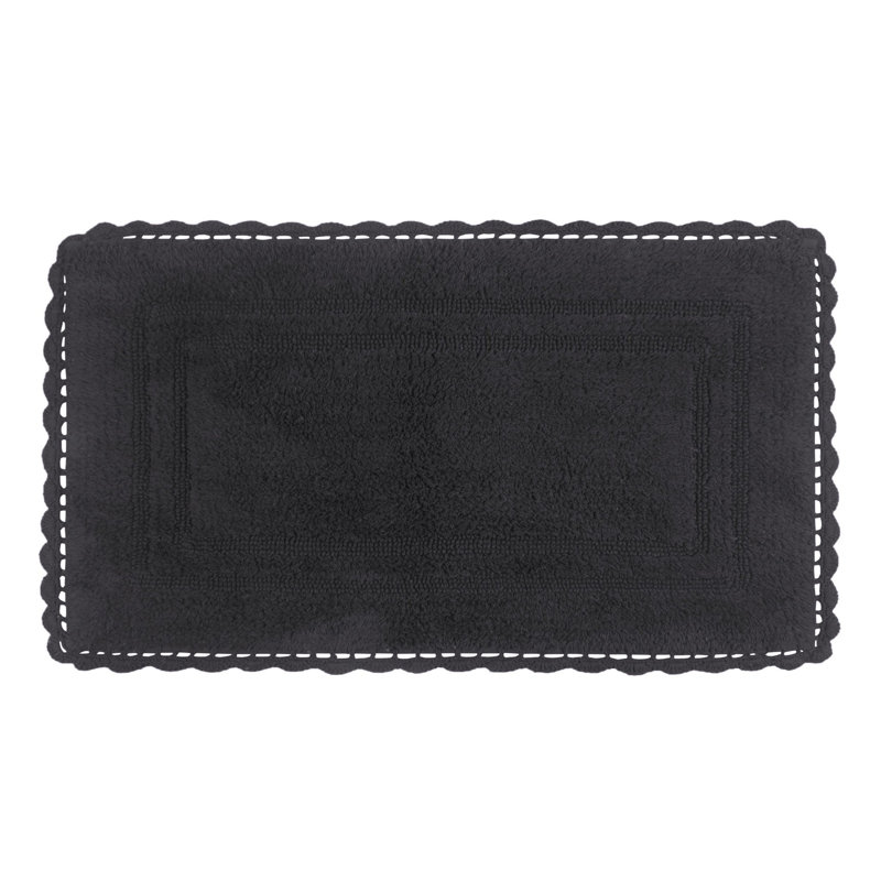Soft Bath Rug, 21" W x 34" L, Grey