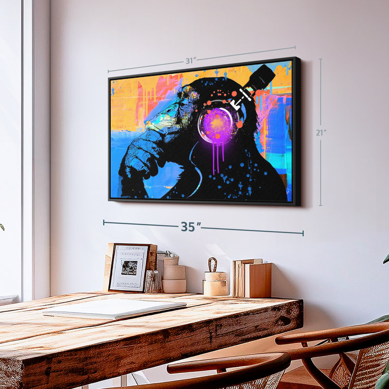 Le penseur, reproduction sur toile, H 21 po x l 31 po