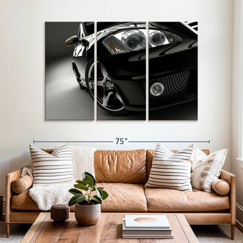 Mehar Black Car Headlights, 28" H x 45" W