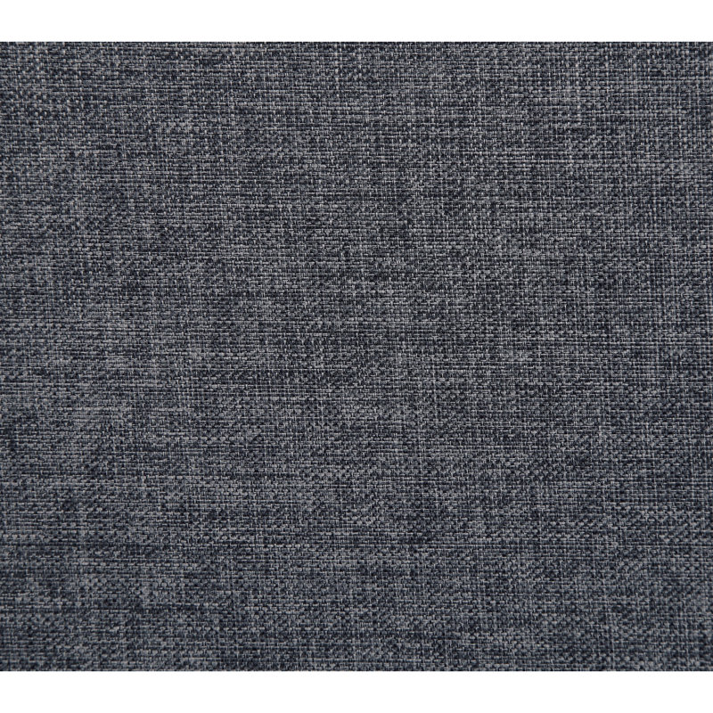 Dossier moderne et tissu en polyfibre gris bleu avec pieds en plastique de pin massif, Mélange de gris