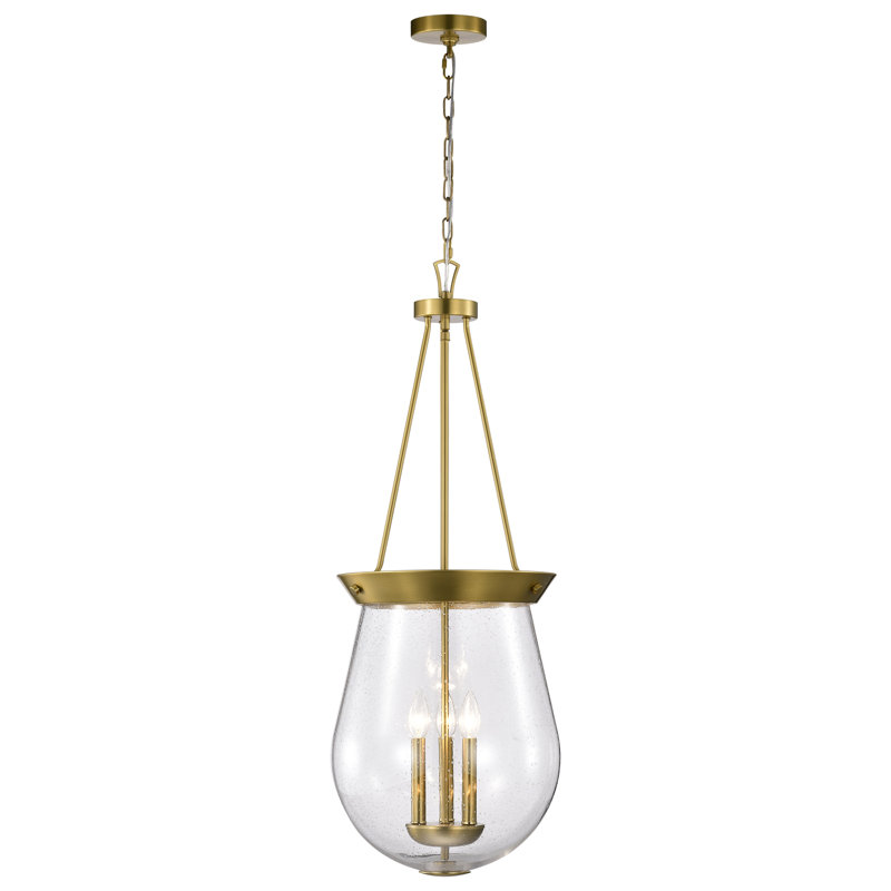 Luminaire suspendu urne 3 lumières Avard, Laiton rétro