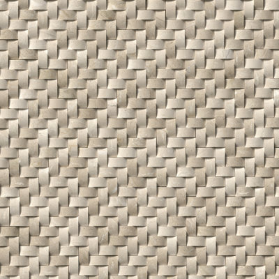 Crema Marfil 12 in. x 12 in. Polished Marble Mosaic Wall Tile