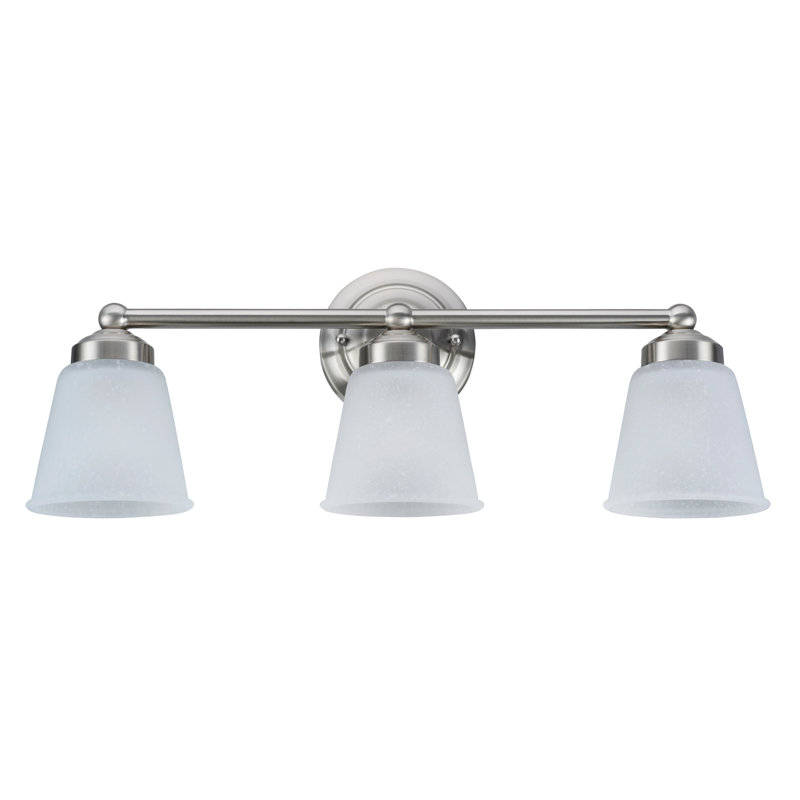 Éclairage pour meuble-lavabo 3 lumières Hagemann, Nickel satiné