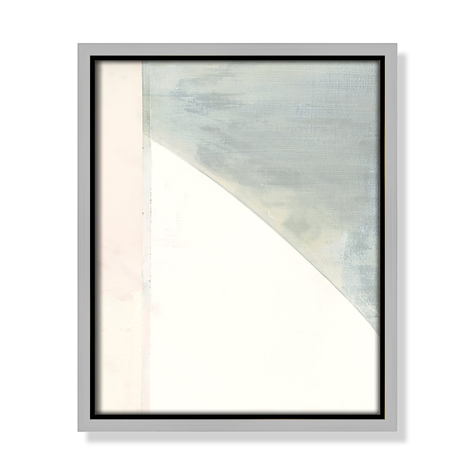 Alexandria "In Neutral I" Painting by Cartissi, 11.5" H x 9.5" W x 2" D, Silver Framed Canvas