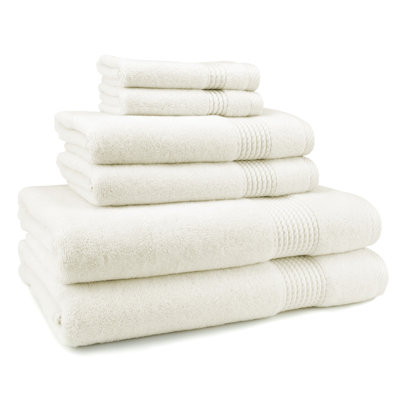Adlena 6 Piece Turkish Cotton Towel Set
