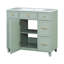 Meuble-lavabo 36 po avec lavabo en céramique, cadre en bois massif vert, portes à fermeture douce, tablettes réglables, 3 tiroirs, y compris un tiroir à double profondeur pour le rangement du sèche-cheveux-558189141