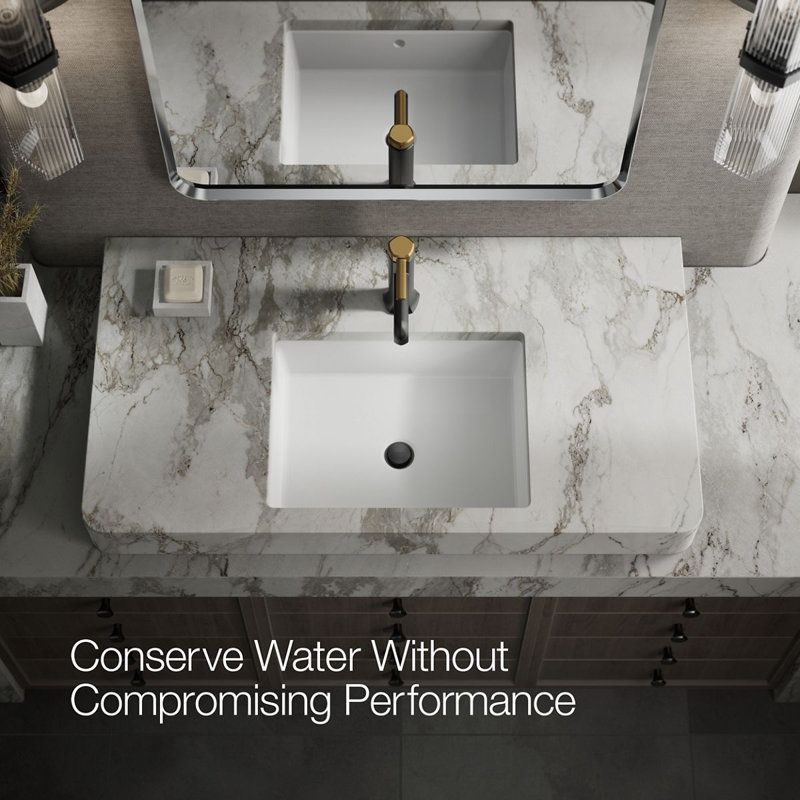 Occasion Single Hole Bathroom Faucet, Matte Black with Moderne Brass