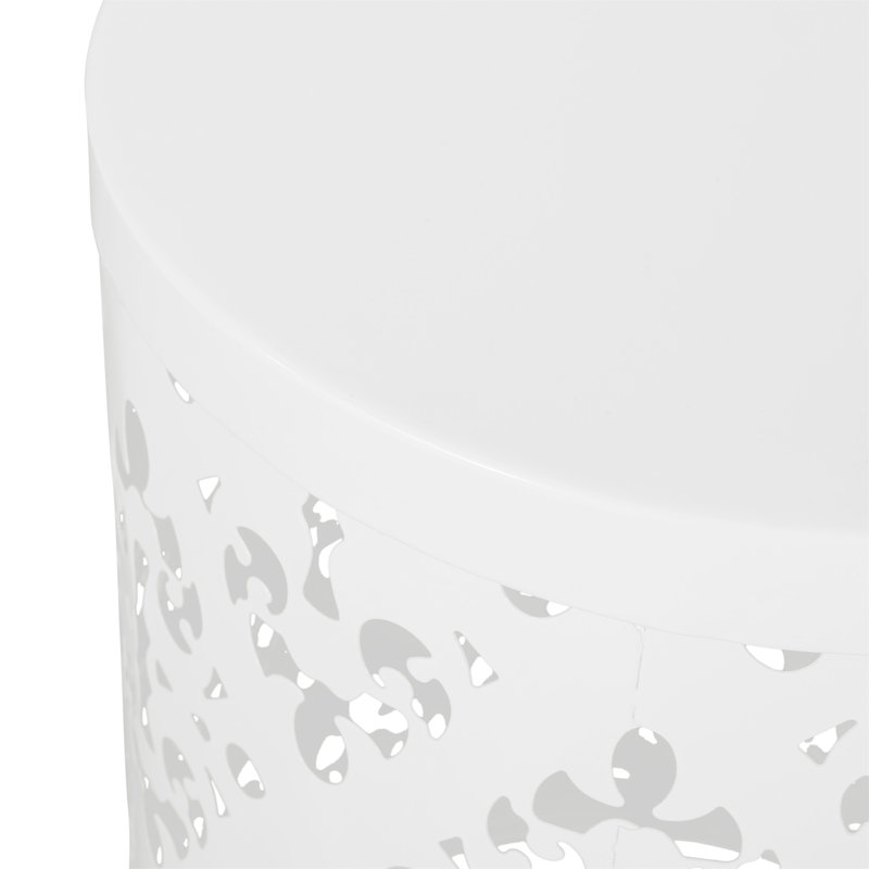 Metal S/2 End Table(Only Including Table), White