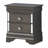 Chic Metallic Black Modern Nightstand-2004399005
