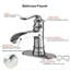 Robinet de lavabo de salle de bain à poignée simple en acier inoxydable