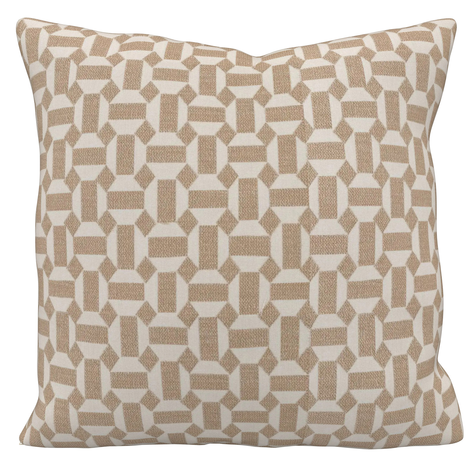 Kacy Sunbrella® Throw Pillow, Assemble Sand, 24 x 24 x 3
