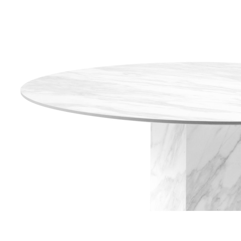 Chrissean Pedestal Coffee Table, White