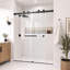 Porte de douche coulissante double sans cadre CatalystFP 44'-49'' L x 76'' H, noir mat, verre clair 3/8".-112003524-132934452