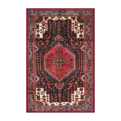 Tapis traditionnel rouge / brun