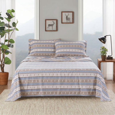 Ensemble de draps 3 pièces avec flanelle douce et flocon de neige pour un sommeil confortable