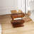 S-Shaped Acrylic Side Table with Magazine Rack – Display Stand for Living Room, Bedroom and Bathroom-1112267883