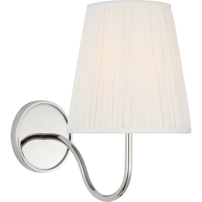 Lyndsie Small Sconce with Silk Pleated Shade