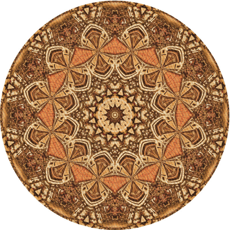 Oriental Indoor Rug, Round 4'